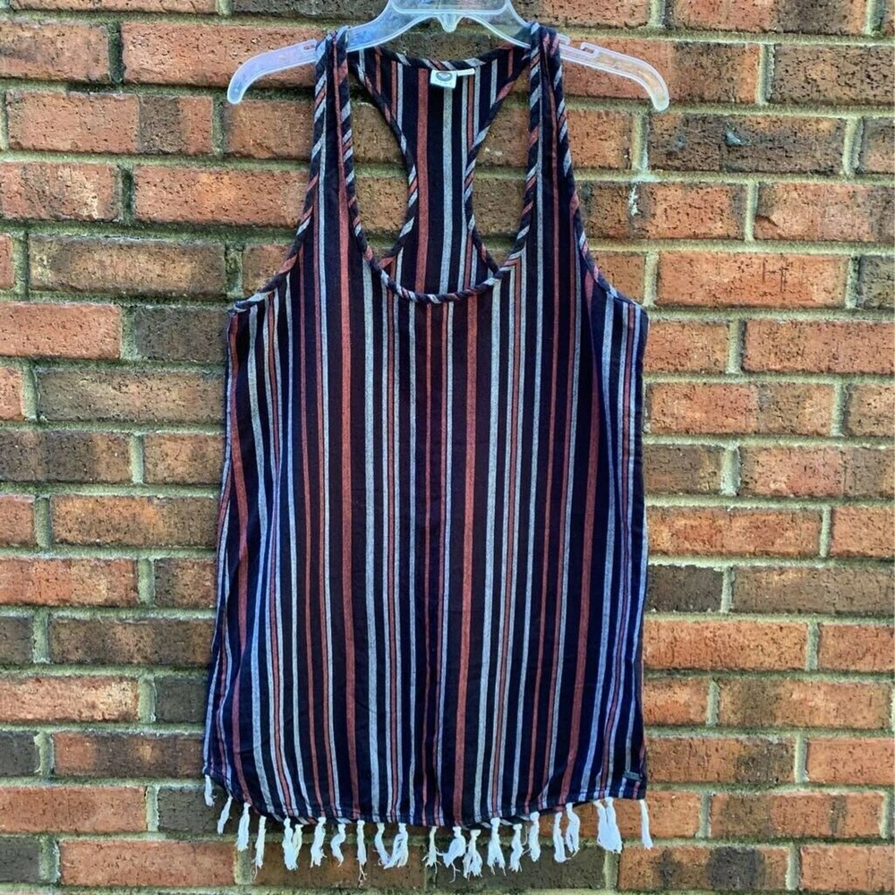 Roxy Striped Racerback Mini Dress in Navy, Red, and White